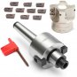 MT2 M10 Shank 50mm CNC Flute Face End Mill Cutter with 10pcs Carbide Inserts