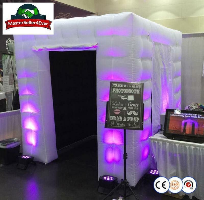 Custom party wedding photo booth LED inflatable Photo Booth backdrop Free print