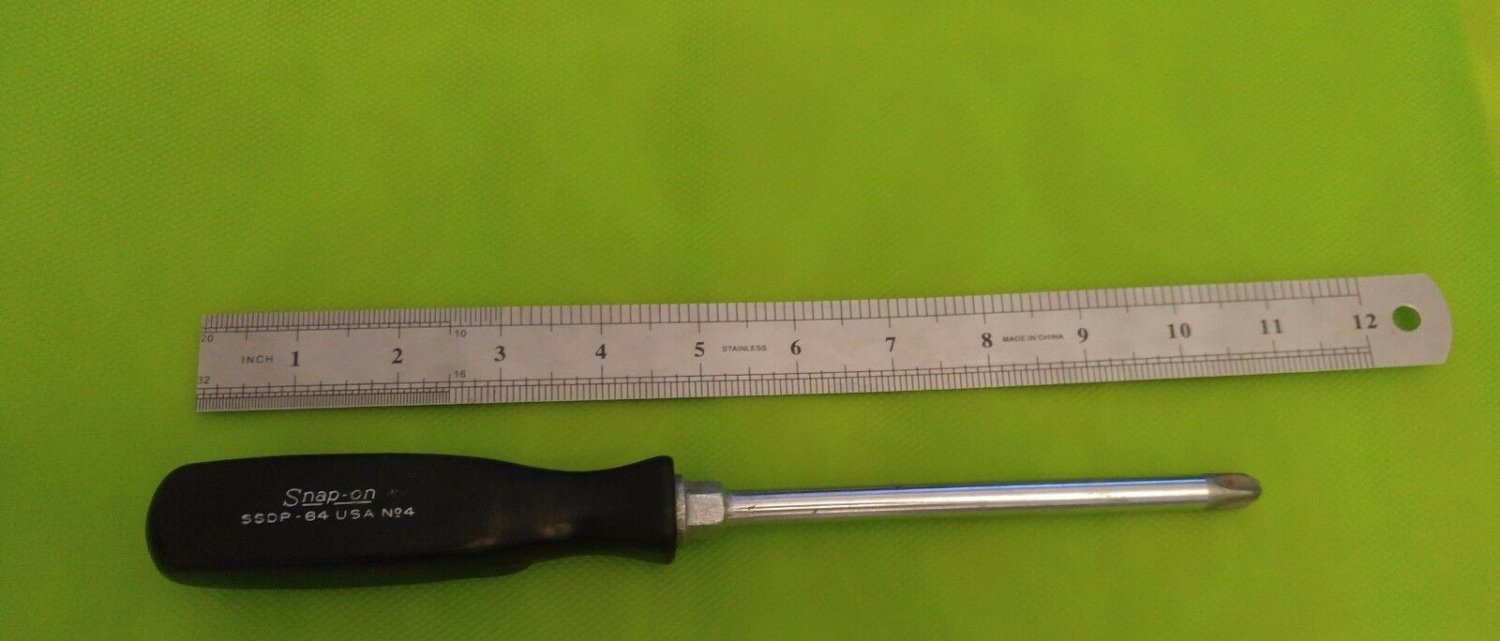 Snap-On SSDP64 Phillips #4 Black Handle Screwdriver VERY NICE TIP 10.5"