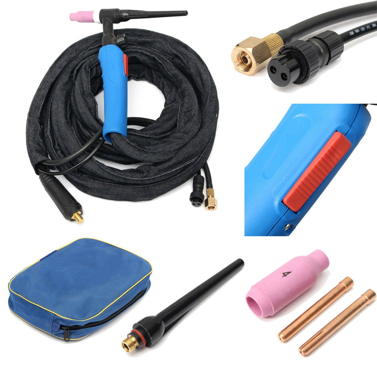 WP-17FV 12-Foot 150Amp Air Cooling Argon Arc Welding Gun Tig Torch Complete With