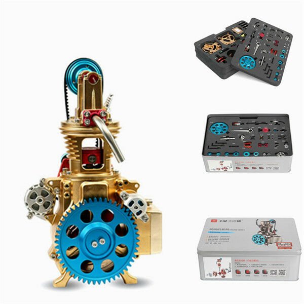 Teching Single Cylinder Engine Model Full Aluminum Alloy Collection- DM17-S-T