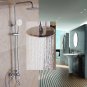 Chrome Brass Shower Head Set Supercharged Hot Cold Shower Faucet with Hand Showe
