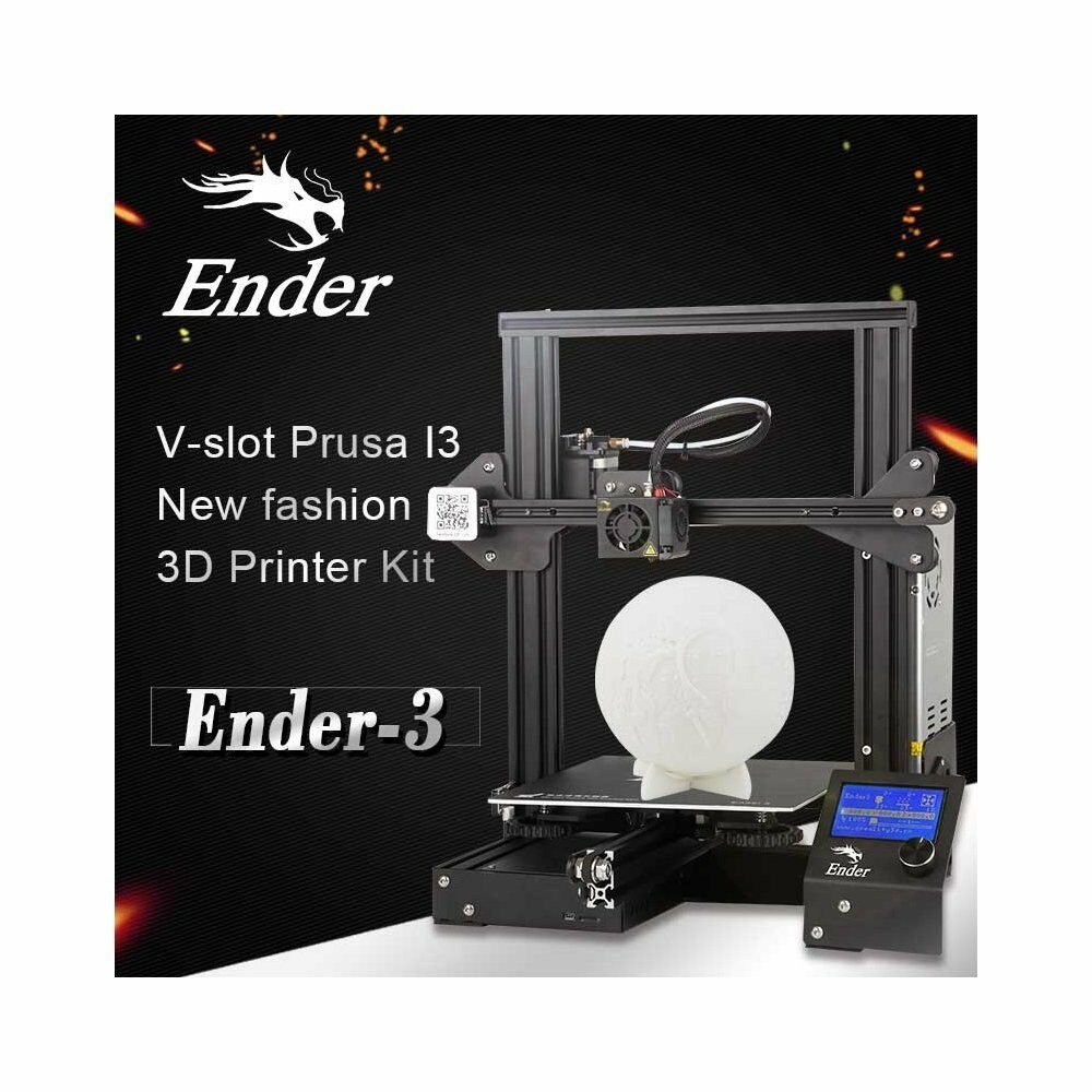 Creality 3D CR-Ender3 3D Printer - DIY Design, 0.1mm Accurate, LCD Display,
