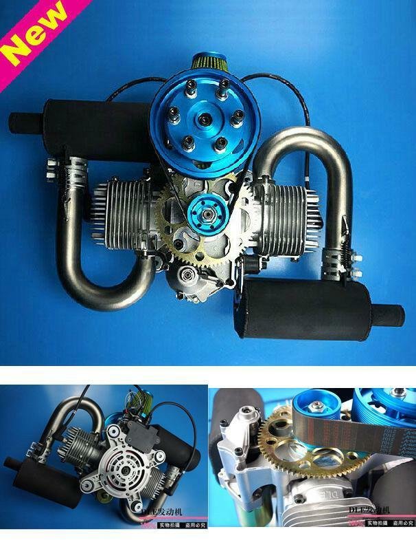 DLE 200CC 2 Stork DLE200 Gasoline Engine for Paramotor (Premium Muffler Version)