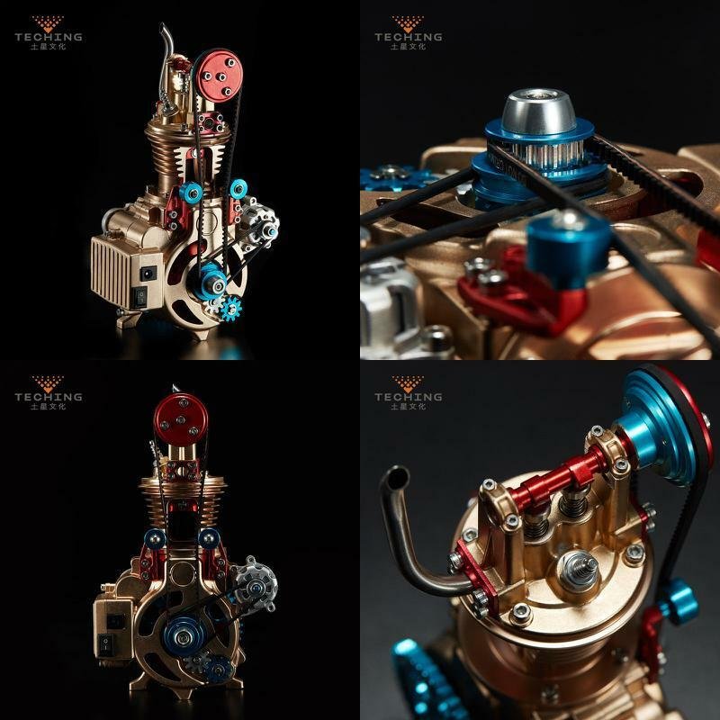 Full Metal Teaching 1:24 Model Single Cylinder Gasoline Engine Building Kit Kids