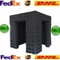 Inflatable 7.8ft Cube Photo Booth Tent 2 Doors Photobooth with Door Covers Black