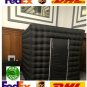 Inflatable 7.8ft Cube Photo Booth Tent 2 Doors Photobooth with Door Covers Black