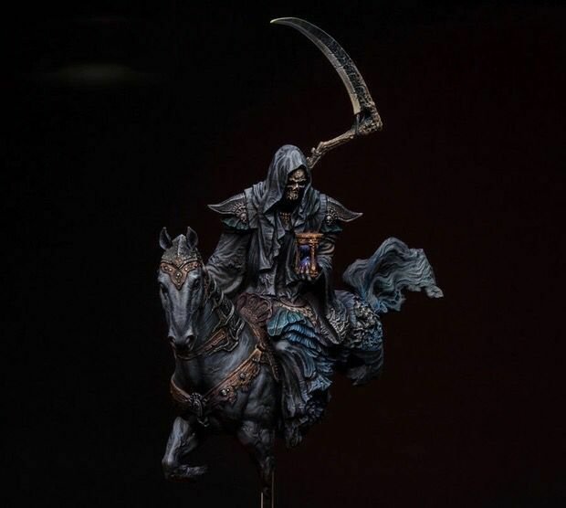 Unpainted Resin Model Kit Figure Handheld lamp Of the souls of the Grim Reaper
