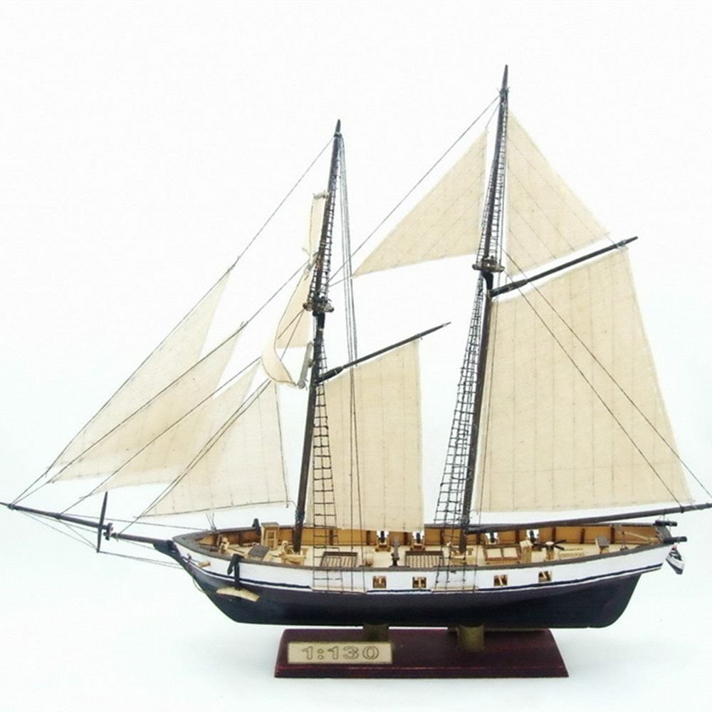Wooden Scale Model Ship 1/130 Assembly Model kits Classical Wooden Sailing Boat