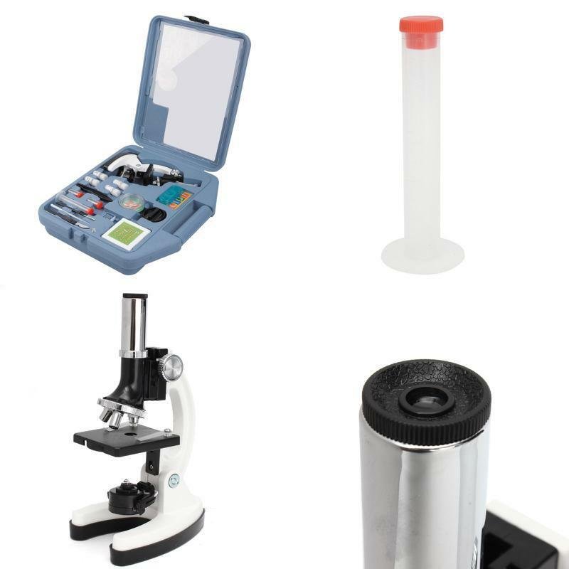 28Pcs Portable Educational Microscope Kit Biological Microscope Gift for Kids 10