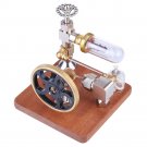 Stirling Engine Model Free Piston Adjustable Speed External Combustion Engine with Vertical Flywheel