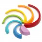 7 Colors Wooden Stacking Rainbow Shape Children Kids Educational Play Toy Set