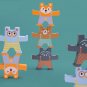 Wood Balancing Stacked Stones Rainbow Monkey/Bear/Panda Hercules Puppet Building Block Montessori To