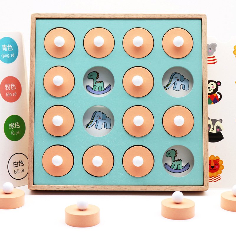 Wooden Memory Chess Children's Teaching Aids Toys logical Thinking Ability Improvement Puzzle Early 