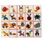 Gralara Wooden Montessori Animal Block Animal Puzzle Jigsaw Game Educational Toy