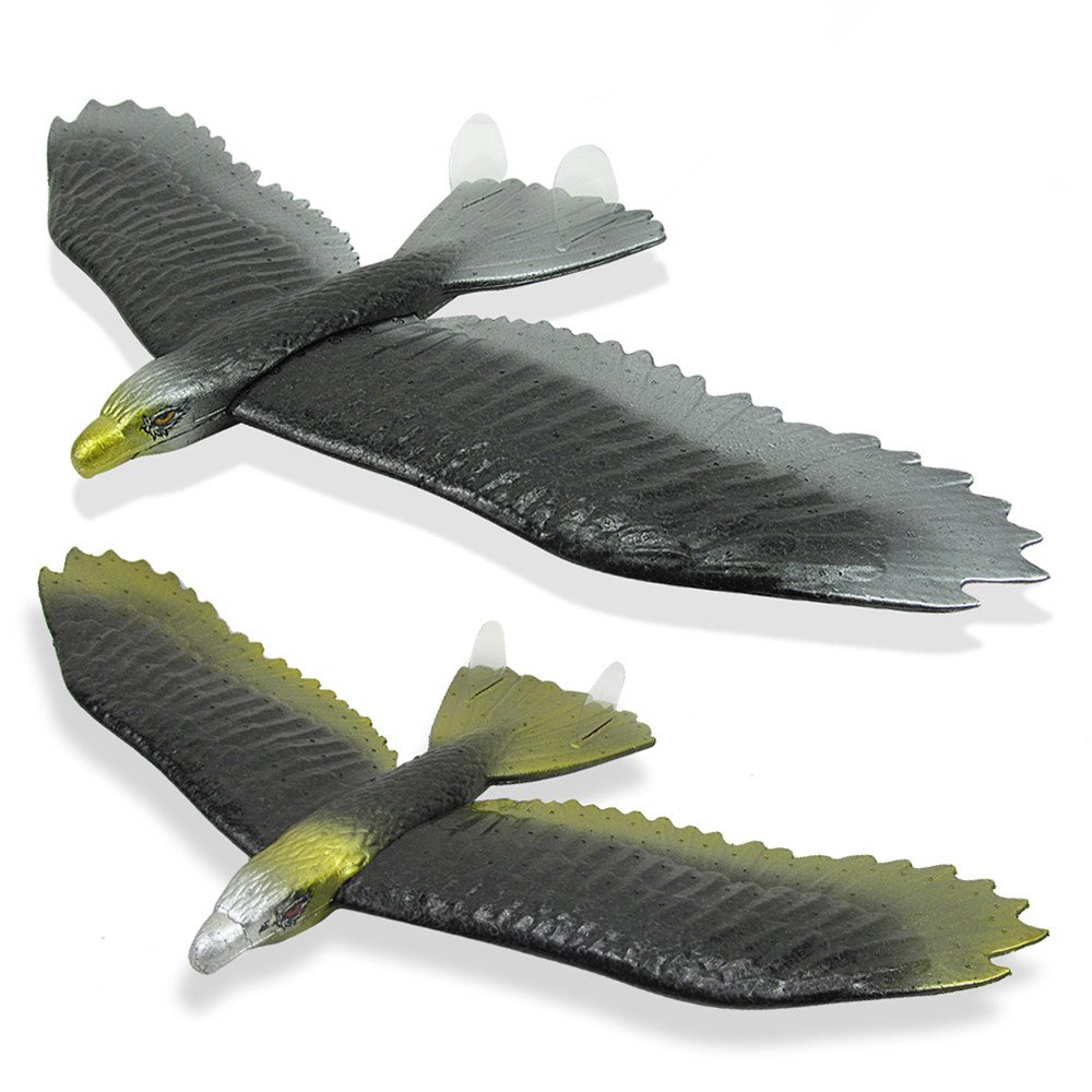 2 PCS Wingspan 57cm Hand Launch Throwing Simulation Eagle Aircraft Airplane DIY Inertial Foam EPP Ch