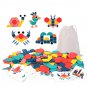 180 Pcs Colorful Creative Multi-Shape Puzzle Develop Thinking Ability Educational Toy with Bag for K