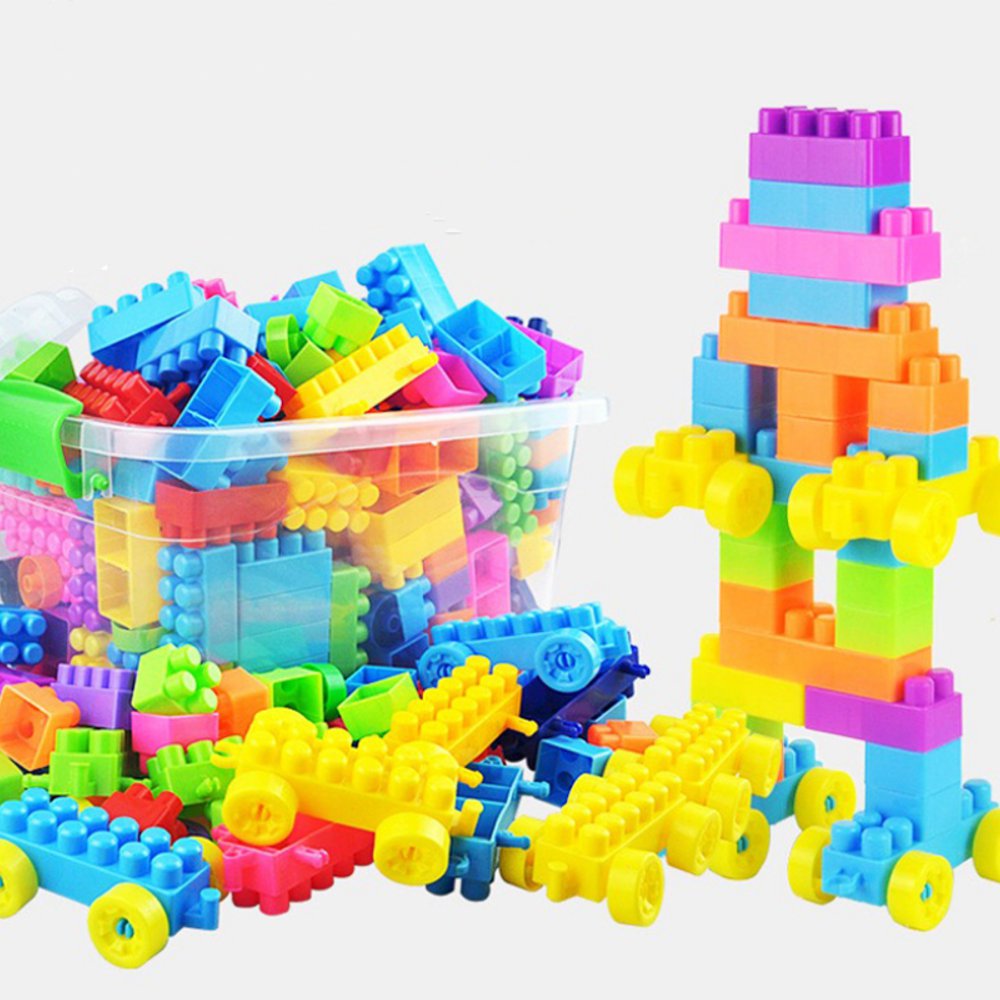 100pcs DIY Children's Assembling Toys Plastic Thickened Large Particles Building Blocks Creative Edu