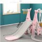 3 IN 1 Large Size Kids Playground Slide & Swing & Basketball Hoop DIY Assembly Set Toys