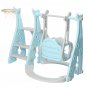 3 IN 1 Large Size Kids Playground Slide & Swing & Basketball Hoop DIY Assembly Set Toys