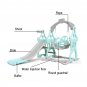 3 IN 1 Large Size Plastic Kids Playground Slide & Swing & Basketball Hoop DIY Assembly Set Toys