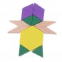 125 Pieces Wooden Children's Intellectual Geometric Shapes Building Blocks Jigsaw Puzzles Early Educ