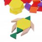 125 Pieces Wooden Children's Intellectual Geometric Shapes Building Blocks Jigsaw Puzzles Early Educ