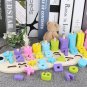 Children Wooden Montessori Learning Count Numbers Matching Digital Shape Match Early Education Teach