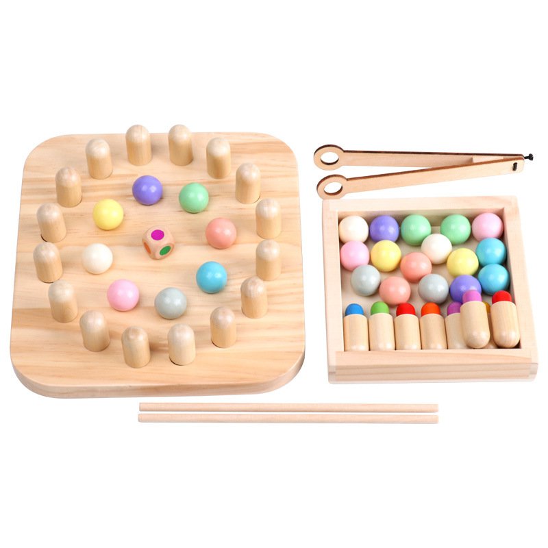 Wooden Memory Chess Children Practice Chopsticks Memory Training Toys