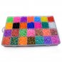 6800Pcs 22 Color Rubber Rainbows Loom Bands Set DIY Bracelet Silicone Elastic Rainbow Weave Loom Toy