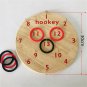Wooden Board Hookey Ring Toss Game Disc Suspension Throwing Circle Play Board Game Toy