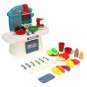 Simulation Kitchen Cooking Pretend Playing House Early Education Toy Set with Light and Sound Effect
