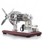Newest Version 16 Cylinder Dual Fuel Bottle Hot Air Motor Generator Creative Stirling Engine Model T