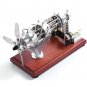 Newest Version 16 Cylinder Dual Fuel Bottle Hot Air Motor Generator Creative Stirling Engine Model T