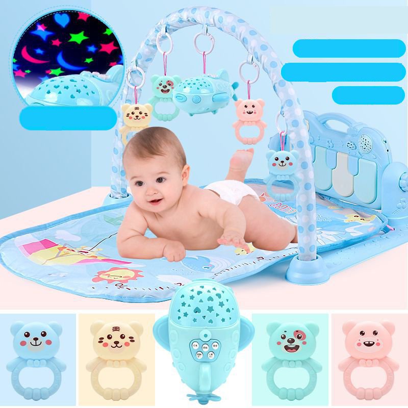 Baby Play Mat Game Music Fitness Blanket Early Educational  Toy Direct Charging Projection Spaceship