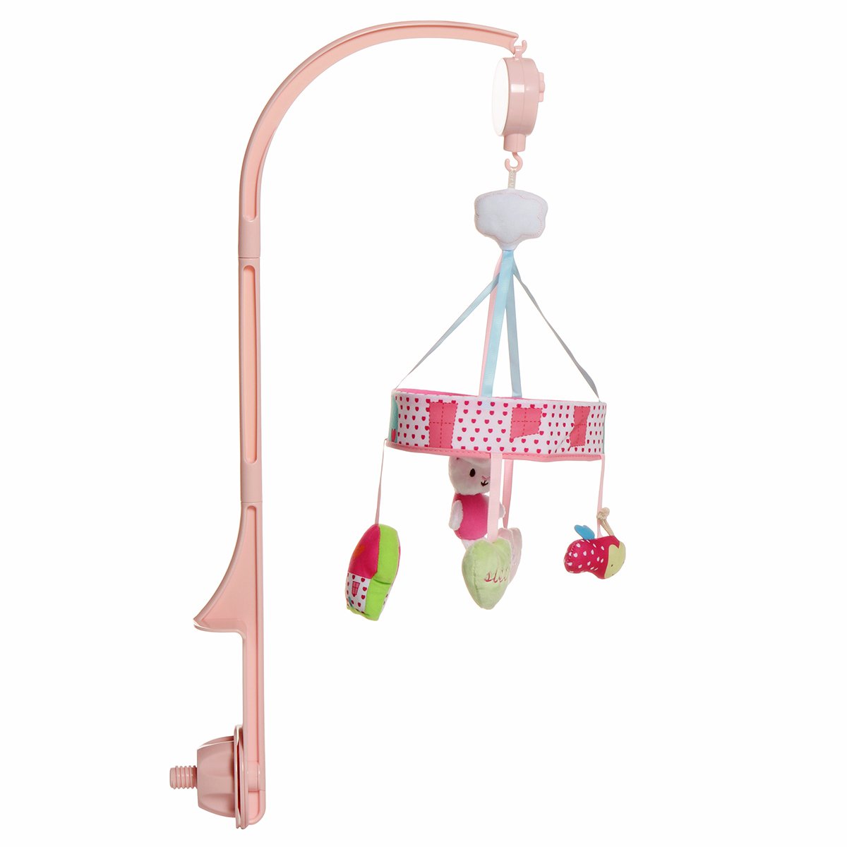 Cute Pink Music Rotating Bed Bell Baby Accompany Sleep To Appease Emotions Baby Educational Toys