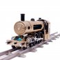 Teching Engine Steam Train Model With Pathway Full Aluminum Alloy Model Gift Collection STEM Toys