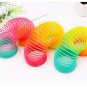 Plastic Rainbow Circle Folding Coil Colorful Spring Children Funny Classic Toy Development Toys Gift