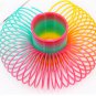 Plastic Rainbow Circle Folding Coil Colorful Spring Children Funny Classic Toy Development Toys Gift