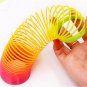 Plastic Rainbow Circle Folding Coil Colorful Spring Children Funny Classic Toy Development Toys Gift