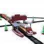 Electric Classic Train Rail Vehicle Toys Set Track Music Light Operated Carriages Educational Gift