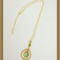 18k Yellow Gold Desire Necklace With Green Amethyst Semi Gemstone And Peridot