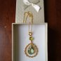 18k Yellow Gold Desire Necklace With Green Amethyst Semi Gemstone And Peridot