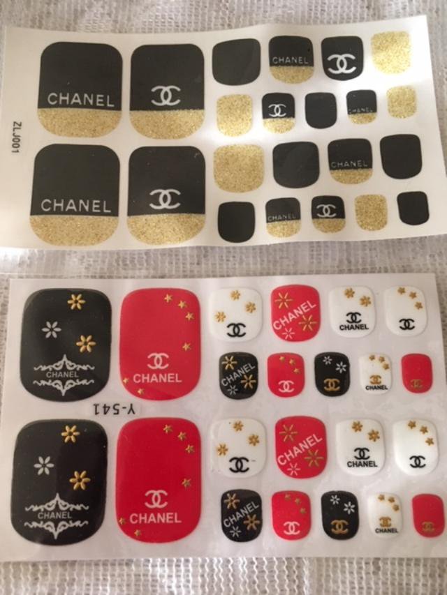 Set/2 Designer Full Wrap Toenails Decals