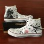 Converse All Star Shoes Gintama Hand Painted Canvas Shoes High Top White Canvas Sneakers Men Women