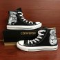 Custom Converse All Star Lion Hand Painted Shoes High Top Black Canvas Sneakers Men Women Gifts