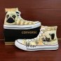 Custom Converse Chuck Taylor Hand Painted Shoes Pet Dog Pug High Top Canvas Sneakers Unique Gifts