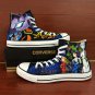 Anime Converse Shoes Neon Genesis Evangelion Hand Painted Canvas Sneakers Unique Christmas Gifts