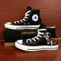 Pet Dog Converse Custom Hand Painted Shoes Black High Top Canvas Sneakers Unique Presents