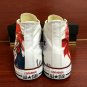 Custom Hand Painted Converse Shoes Anime Black Butler Grell High Top White Canvas Sneakers Gifts